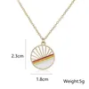 Pendant Necklaces 18K Gold Plated Small Disc Chic Geometry Enamel Choker 2022 Trend Women Necklace Jewelry