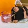 Totes Women Handbag Purse Petite Malle Souple Handbags Rivet Corner Embroidered Removable Strap Shoulder Bag Trunk Box Messenger Bag