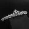 Claasic mariée mariage cheveux accessoires couleur argent cristal diadèmes couronne princesse reine bal diadème casque bijoux