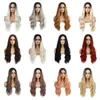 Deep Wave Wigs Cabeça Cabeça Cabelo Curly Hair Longa Uma Peça