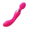 NXY vibratorer USB laddar dubbelhuvudchock av vibrator g-spot onani för vuxna 0316