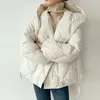 Femmes Down Parkas Hiver Mode 90% Duvet De Canard Blanc Veste Courte Femmes Épais Chaud Lâche Type À Capuche Diamant Puffer Manteau Outwear 220929