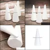 Party Decoration 10Pcs 18.5Cm White Solid Foam Diy Cone Children Handmade Craft Accessories For Home Christmas Drop Delivery 2021 Gar Dhnq5