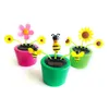 Decorações de interiores Fashion Solar Powered Dancing Flower Flower Brinqued