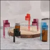 収納ボトルジャーストレージボトルジャーランダムカラー家庭用ガラスバイアルスプーンケースボックス補充可能なボトルコンテナドロップD DHVMF