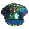 Bérets British Performance Golden Rose Green Cap Bright Slice Stage Hat Patch Militaire Pour Adultes Hommes Femmes