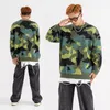 Maglioni da uomo oversize hip-hop mimetico maglione lavorato a maglia uomo autunno streetwear harajuku moda casual allentato o-collo pullover coppie 220930