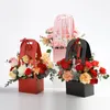 Present Wrap Portable Decor Box Flower Paper Boxs Packaging Folding Bouquet Hand Holds Waterproof Hollow Out Handbag