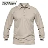 Men's T-Shirts TACVASEN Men Tactical T-shirts Summer Quick Dry Performance Airsoft Long Sleeve Lightweight Pique Jersey Golf 220930