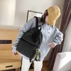 Backpack 2023 Women Canvas Backpacks Girls School Bag Rucksack For Ladies Pink Black Travel Fashion Bagpac