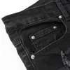 Denim amirs jeans designer byxor man faller 875 high street am mode märke svart färg patch elastisk trasig smal rak ben mens atjp