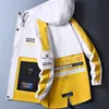 Męskie kurtki fajne mężczyzn Patchwork Streetwear Casual Windbreaker Płaszcz Mężczyzna Hip Hop Overize 3xl 220930