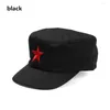 Berets Clássico Homens Militares Caps Men39s Women39s Ajustado Beisebol Ajustável Exército Red Star Sun Chapéus Ao Ar Livre Casual Sports1393318