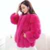 Women's Fur Design 2022 Fashion Winter Women Faux Coat Woman Jacket Female Ladies Coats Size S-XXXL