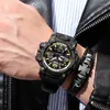 Relógios de pulso Addies Watch Men's Watch Military Camouflage Style Big Dial Sports Digital Digital Imper impermeável eletrônico luminoso