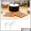 Mats PADS 3PCS SQUAGE BAMBOO INSATION CHACT PAUT POT GRID