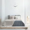 壁の時計大型サイズ大きな時計3D DIYアクリルミラーステッカー家庭用部屋の装飾装飾用のサイレントヨーロッパスタイル