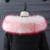 Femmes fourrure Faux col hiver chaud manteau veste droite décor châles à capuche foulards cadeau femmes hommes Wrap 70/80/90 cm