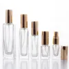 Garrafa de perfume vazia 3 5 10 20 ml spray engarrafando lady viagens cosméticos recipientes de vidro separado portátil plated ouro preto sn4920