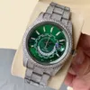 전체 다이아몬드 시계 망 자동 기계식 시계 41mm 다이아몬드 박힌 스틸 팔찌 패션 비즈니스 손목 시계 Montre de Luxe 블링 다이얼 베젤 밴드