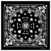 Bandanas 55x55cm White Black Skull Poker Geometric Bandana Unisex Harajuku Hip Hop Square Headband Motorcycle Sports Hair Wrap Wristband