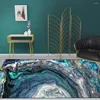 Carpets Nordic Style Abstract Marble Motage moderne salon Blue Green Area Tapis pour le couloir Chambre de chambre ￠ coucher d￩coration Mat ￠ domicile