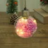 Party Decoration 8cm Christmas Transparent Glowing Flower Ball Ornament Home Holiday Tree Hanging Diy Decor I4q9