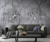 Fondos de pantalla Personalizado 3D Mural Wallpaper Hd Gris Tablero grande Piedra Mármol Fondo Decoración de la pared Pintura