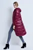 Mulheres para baixo parkas inverno moda pato casaco feminino xlong sobre o joelho com capuz para baixo parkas era fino oversized quente doaw casacos f510 dropship 220929