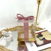 Confezione regalo 20/30/50 pezzi scatola in PVC trasparente con lettera dorata filo nastro trasparente caramelle cioccolatini scatole souvenir di nozze per gli ospiti