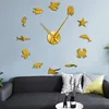 벽 시계 we296 판매 아크릴 해양 생물 동물 거울 시계 시계 유럽 거실 대형 만화 가정 장식