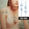 Temporäre Tattoos, 8 Stück, Kräutersaft-Tattoo-Aufkleber, semi-permanent, dauerhaft, wasserdicht, Schweiß, Pflanzentinte, Rosenblüten, 220930