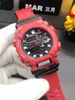 Dernier G 900 Watch Dial Quality Quality Watch Relogio Masculino imperm￩able GA Men's Wristwatch Sport Dual Display GMT Digital LED Reloj Hombre Military
