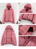 Mulheres Down Parkas Inverno Mulheres Ultraleve Jaqueta Fina Pato Branco Casacos Com Capuz Manga Longa Casaco Quente Parka Feminino Portátil Outwear 220929