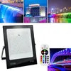 30W 50W 100W 200W LED RGB Floodlight com LEDs SMD2835 remotos fora do jardim ￠ prova d'￡gua Luzes decorativas para o jardim