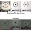 Duvar Saatleri Mini Ana Sayfa Saat 3D Diy Akrilik Ayna Çıkartmaları Dekorasyon Oturma Odası Kuvars İğne Kendi Kendinden Yapışkan Asma Saat