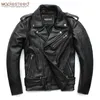 Heren Leer Faux MAPLESTEED Klassieke Motorjassen Heren 100% Natuurlijke Koeienhuid Dikke Moto Winter Mouw 61-67cm 6XL M192 220930