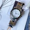 Marque chaude femmes montre-bracelet à quartz affichage automatique du calendrier tout bracelet en acier inoxydable mode d'affaires de luxe hommes femmes montres-bracelets