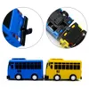 Modellino auto 4 pezzi Little Bus Mini plastica tirare indietro Blu Tayo Rosso Gani Giallo Lani Verde Rogi Auto per i bambini Regalo 220930