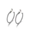 Gold Stud Earring Jewelrys Fashion Hoops White Dy Silver Women Jewelry ed Thread Earrings Designers Versatile Plated Needle T2815