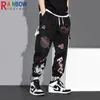 Pantalones para hombres Rainbowtouches Deportes Entrenamiento suelto Fitness Pantalones Hombres Hip Hop Graffiti Moda Casual Impresión Recortada Carga 220930