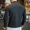 달리기 세트 남자 스포츠 야외 선 스크린 옷 셔츠 지퍼 까마귀 긴 소매 방 방수 방수 스웨트 셔츠 선 보호