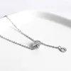 سلاسل S925 Sterling Silver Personal Design Fringe Clavicle Chain مزاج المجوهرات الإناث