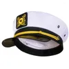 Bérets élégant Yacht bateau capitaine Marine amiral brodé marin Costume marine chapeau pour hommes femmes fête Cosplay