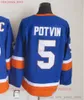 Movie CCM Vintage Ice Hockey 5 Denis Potvin Jerseys 9 Clark Gillies 19 Bryan Trottier 22 Mike Bossy Men Embroidery Jersey Blue Orange White