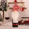 Forniture per feste di Natale Nuovo vecchio senza volto Cappello di lana lavorato a maglia Gnomo Decorazione Copri bottiglia di vino Regali di Natale Decorazioni per la casa RRB15969