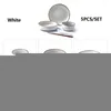 Plates Outdoor Cutlery Nordic Vintage Tableware Set Ceramic Rice Salad Round Dish Dinner Plate Bowl Dinnerware Microwave Safe