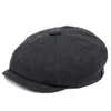 Berets Cotton Black Cap Hoge kwaliteit Beret Man Ivy Sboy Hat Men Ladies Peaky Blinders Wholesaleberets