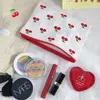 Fashion Cartoon Cherry Embroidery Pencil Case Cosmetic Bag Make Up Storage Bag Borsa per cancelleria per studenti LX5005