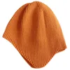 M454 automne hiver chapeau pour enfants tricoté couleur bonbon pull cache-oreilles crâne casquettes enfants chaud bonnets garçons filles chapeaux décontractés